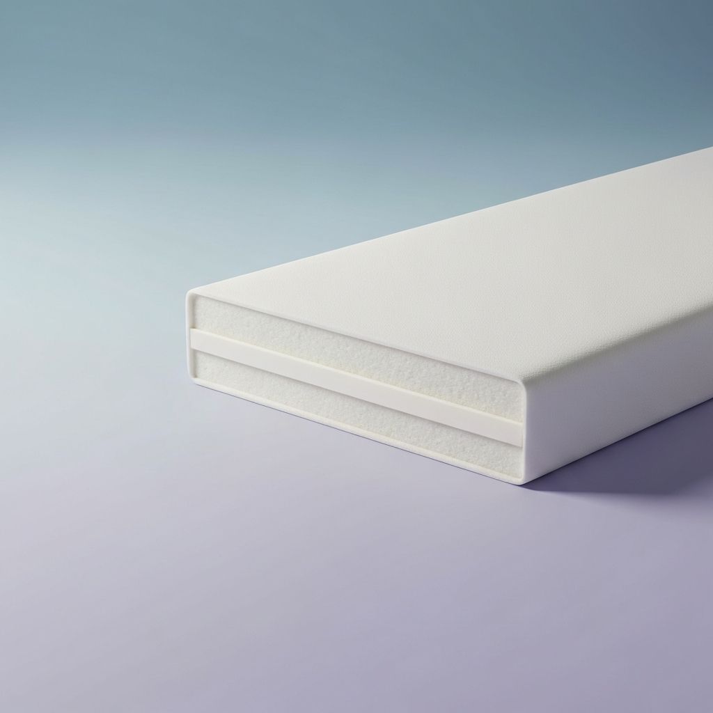 Premium natural latex mattress cross-section showing layers